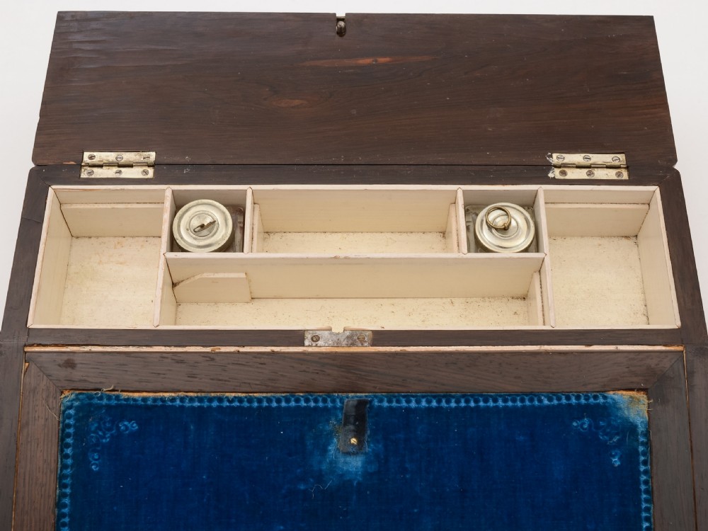 Victorian Rosewood and M.O.P Writing Slope, Circa 1870 View III