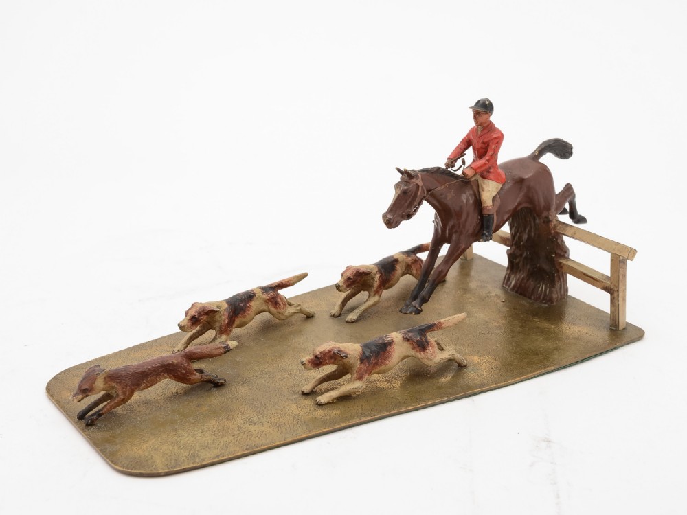 European Hunting Desk Ornament, Circa 1900 View II