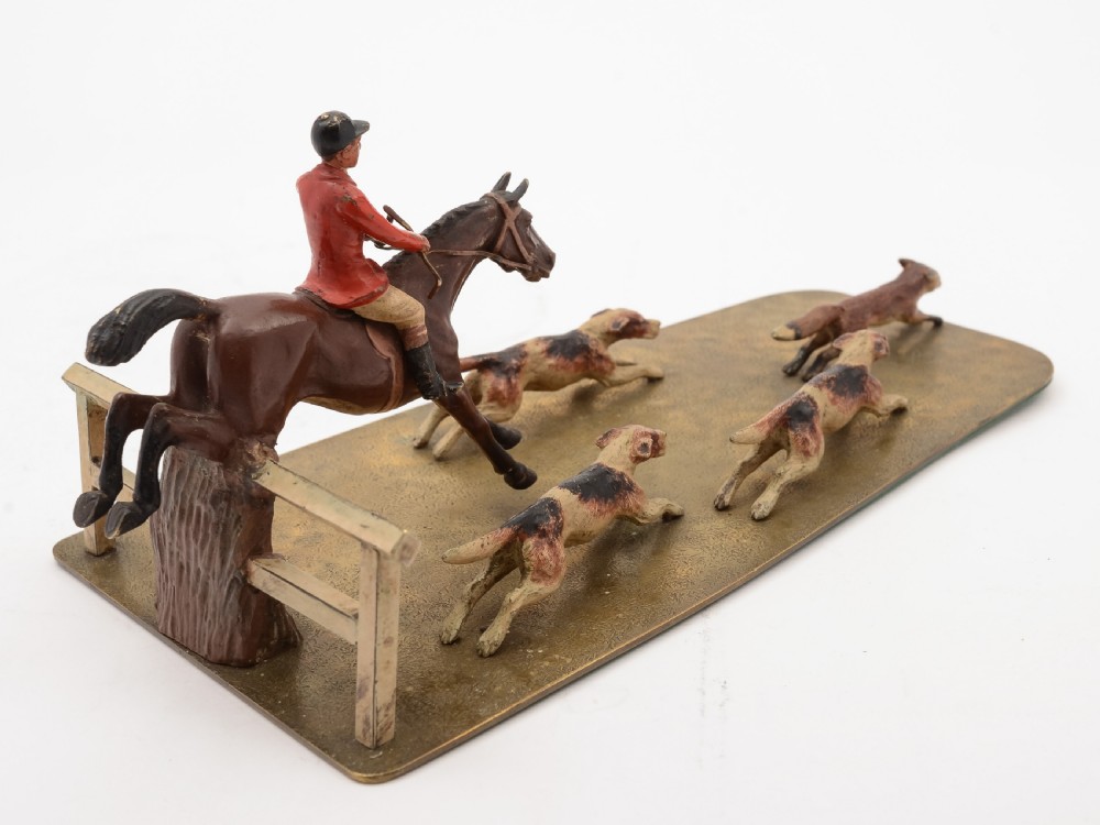 European Hunting Desk Ornament, Circa 1900 View III