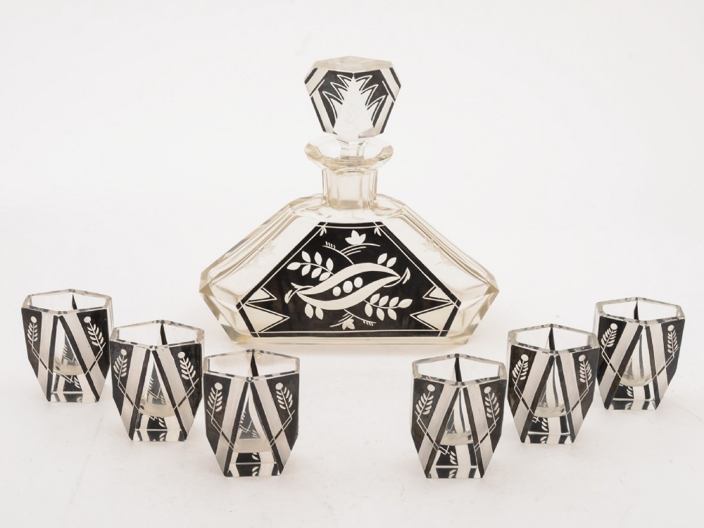 Art Deco Liqueur Set, Circa 1930