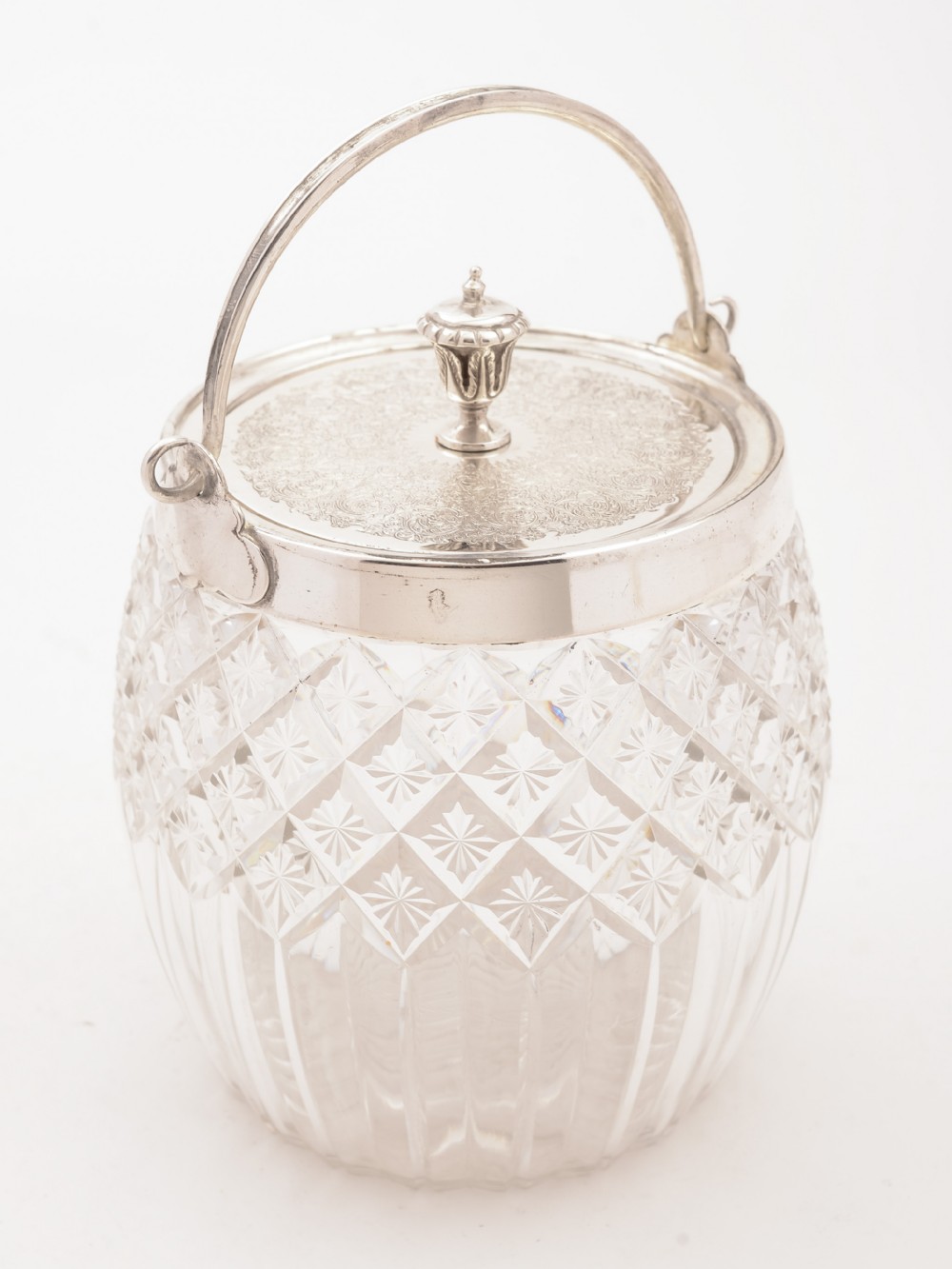 Victorian Cut Glass Biscuit Barrel, Circa 1890