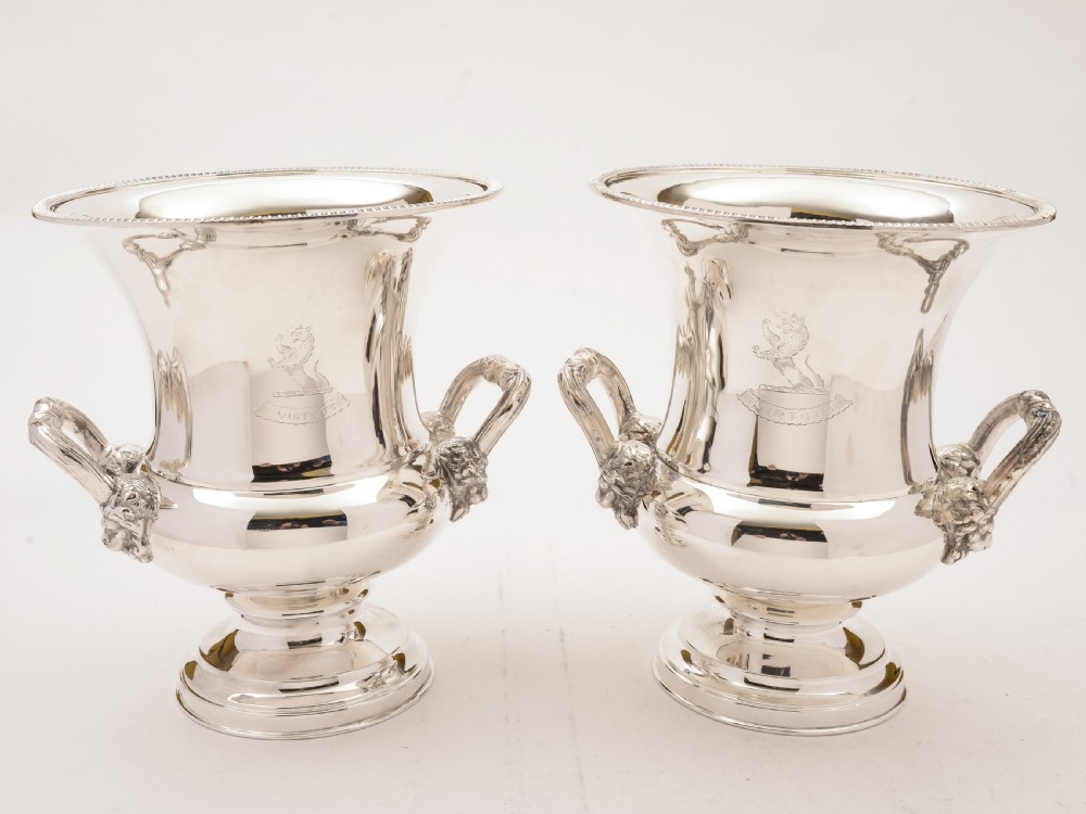 Pair of Silver Plated Champagne Buckets, Circa 1920