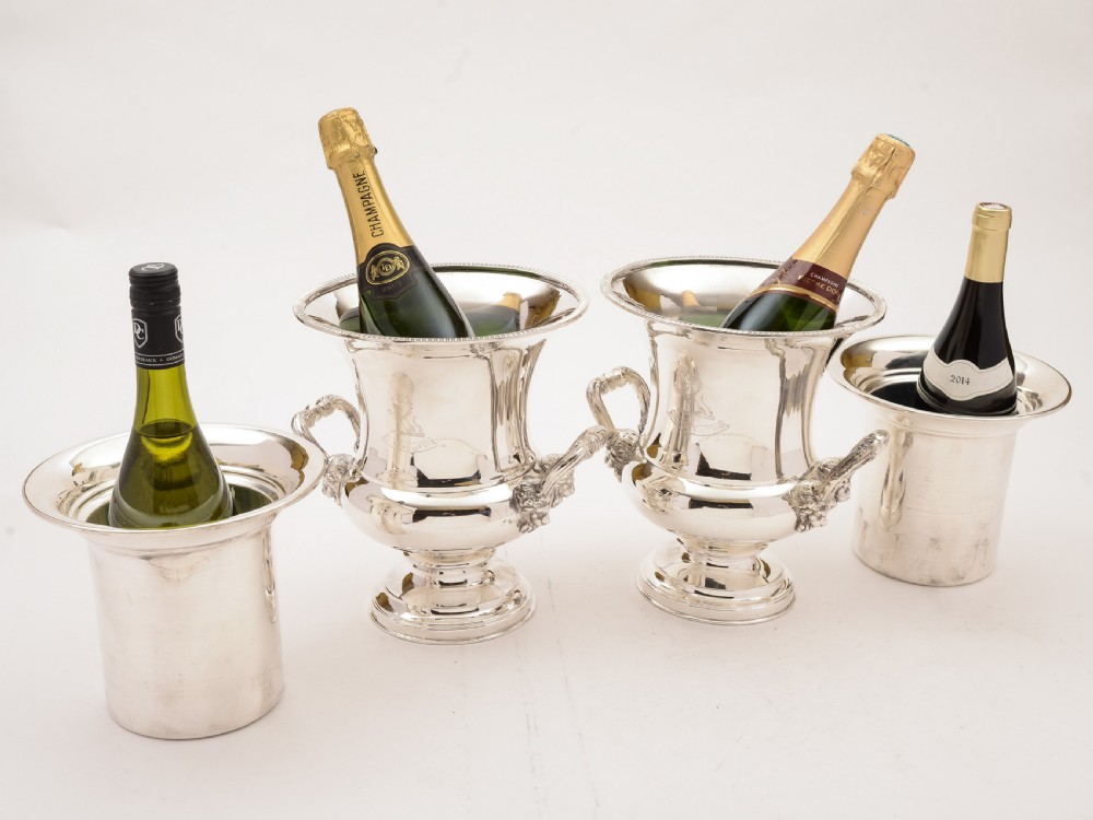 Pair of Silver Plated Champagne Buckets, Circa 1920 View IV