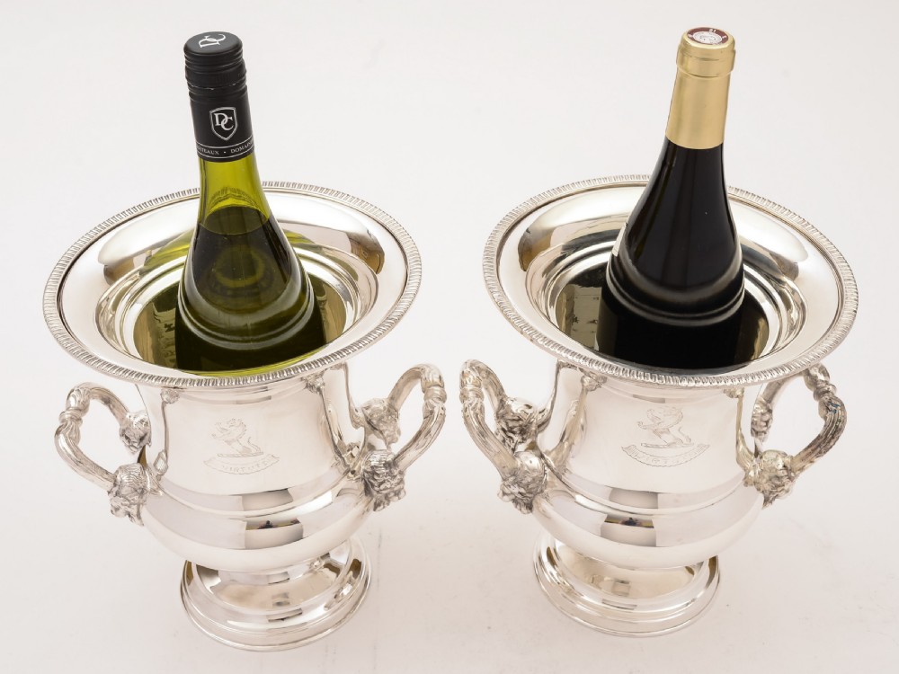 Pair of Silver Plated Champagne Buckets, Circa 1920 View V