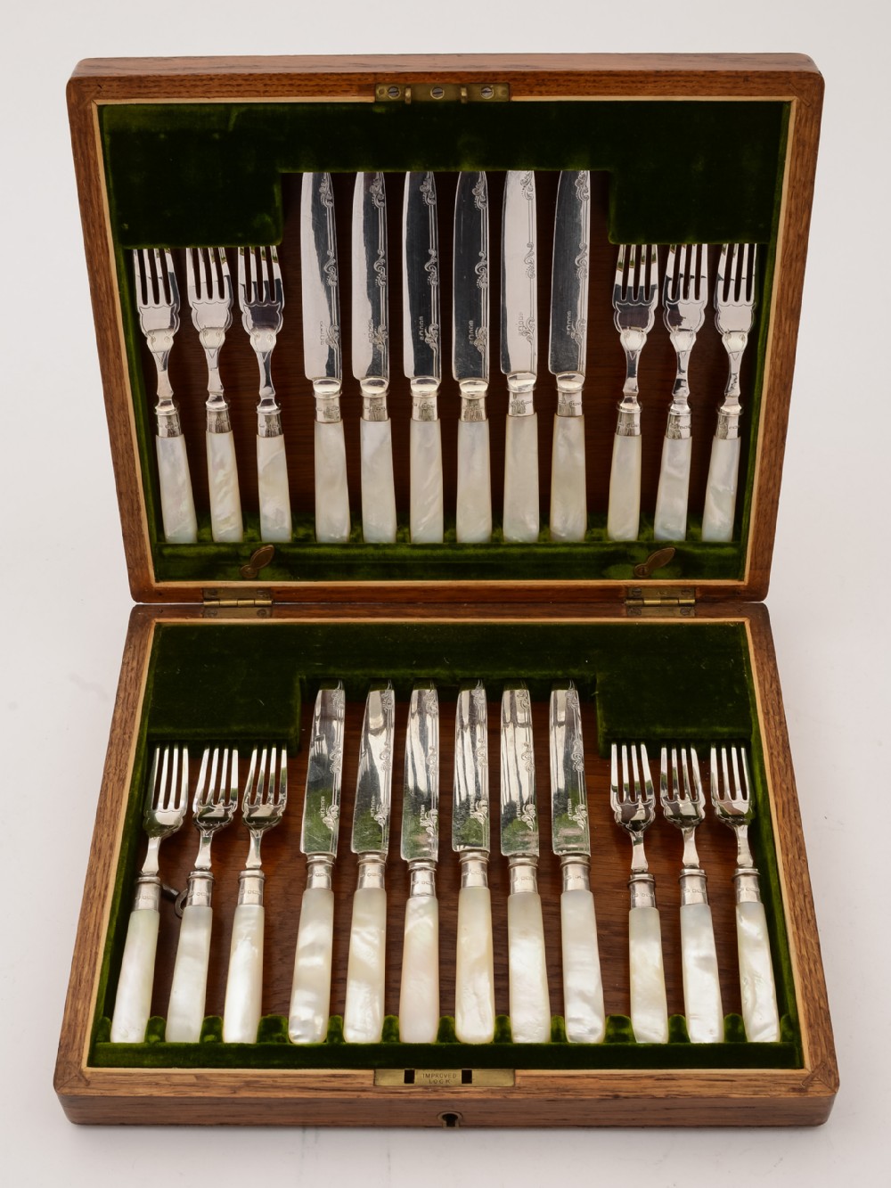 Edwardian 12X12 M.O.P Dessert Set, Circa 1905