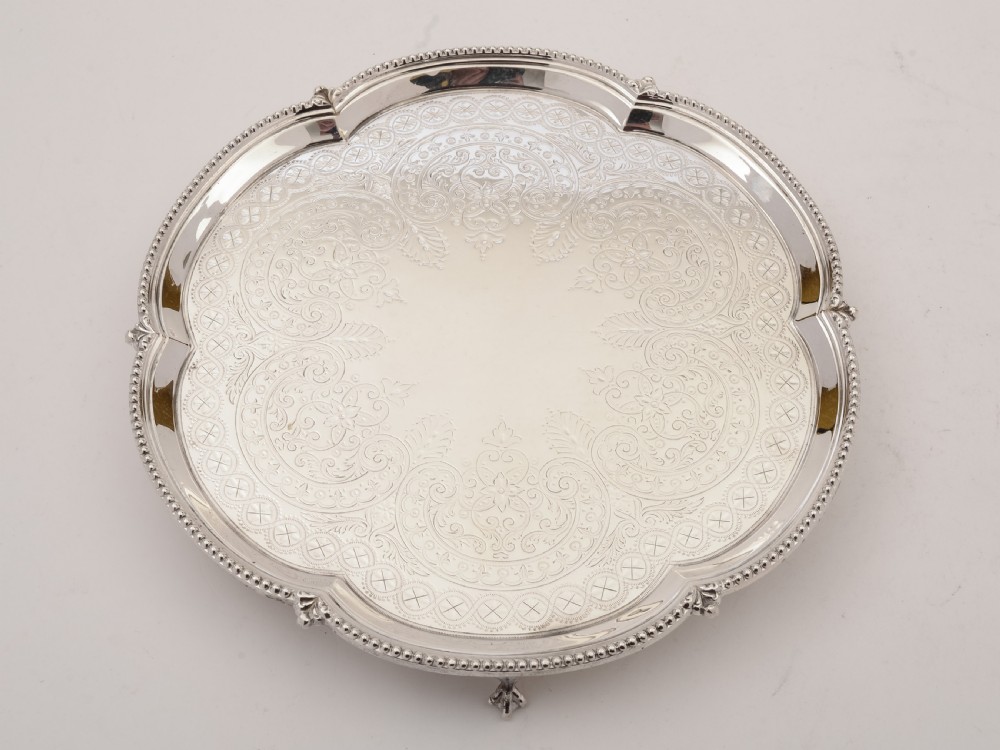 Victorian Silver Plated Salver, Circa 1890