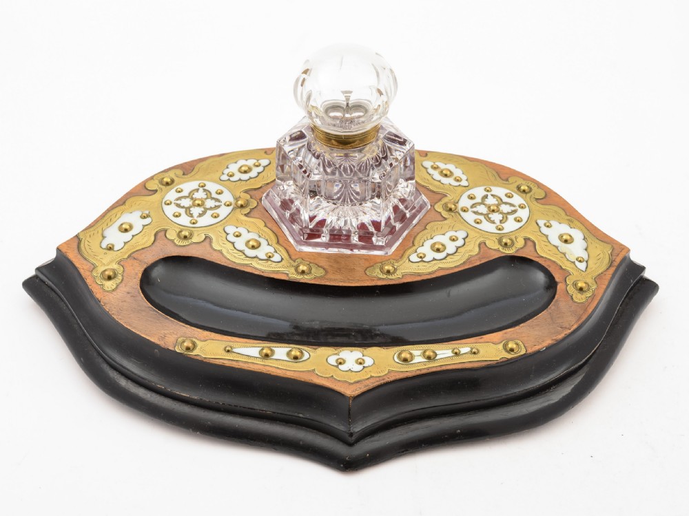 Victorian Wooden Ink Stand, Circa 1890