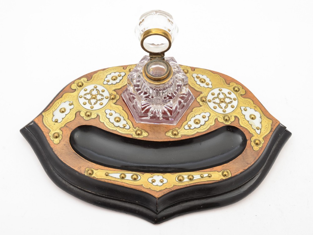 Victorian Wooden Ink Stand, Circa 1890 View II