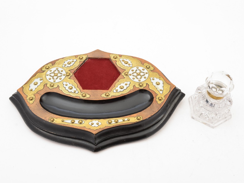 Victorian Wooden Ink Stand, Circa 1890 View III