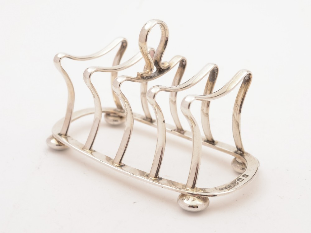 Silver Loaf-Shaped Toast Rack, Birmingham 1921