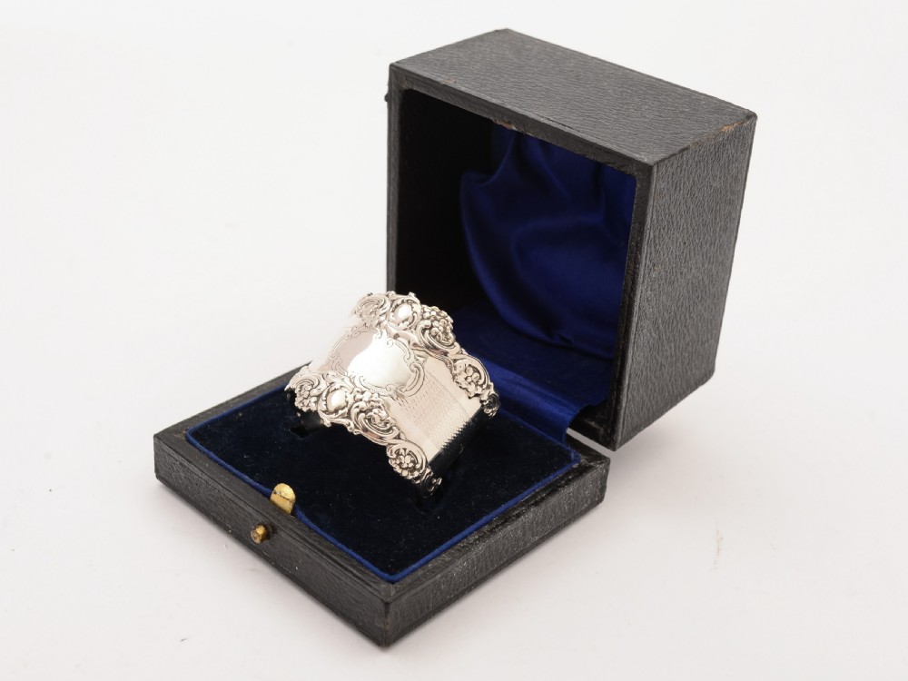 Edwardian Silver Cased Napkin Ring, Chester 1908