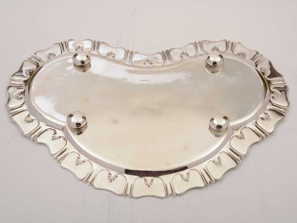 Victorian Shaped Silver Plated Tray, Circa 1890 View II