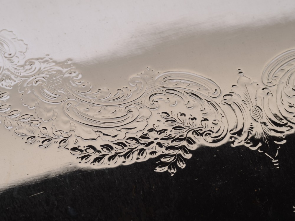 Victorian Shaped Silver Plated Tray, Circa 1890 View V