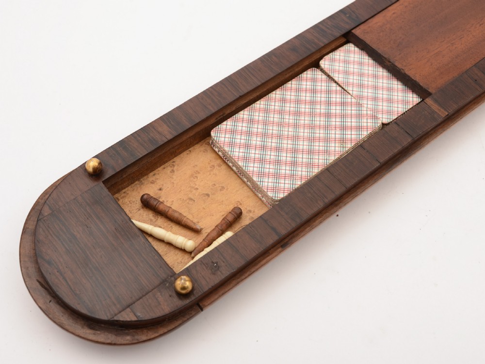 Victorian Maple Wood Cribbage Board, Circa 1880 View IV