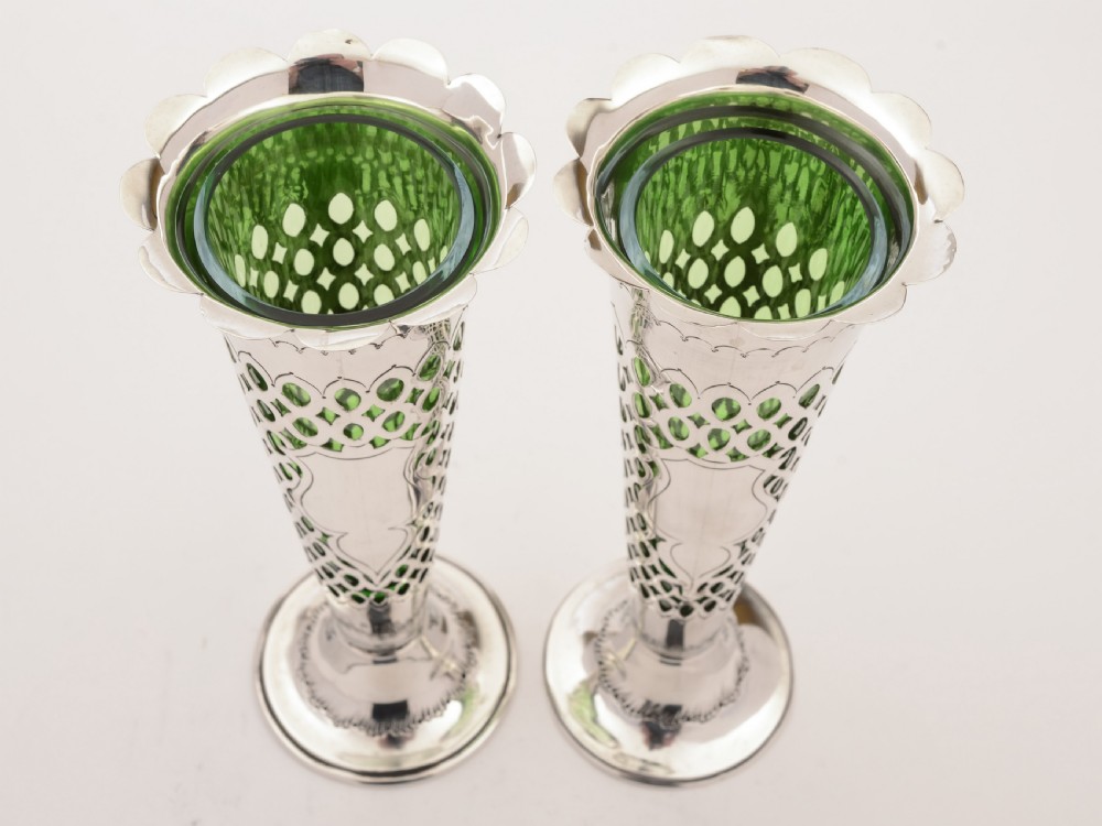 Pair of Large Silver Vases, Birmingham 1903 View II