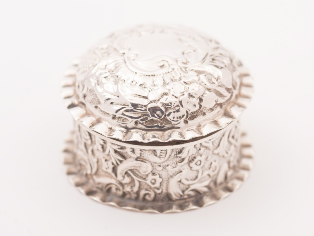 Victorian Silver Pill Box, Birmingham 1897