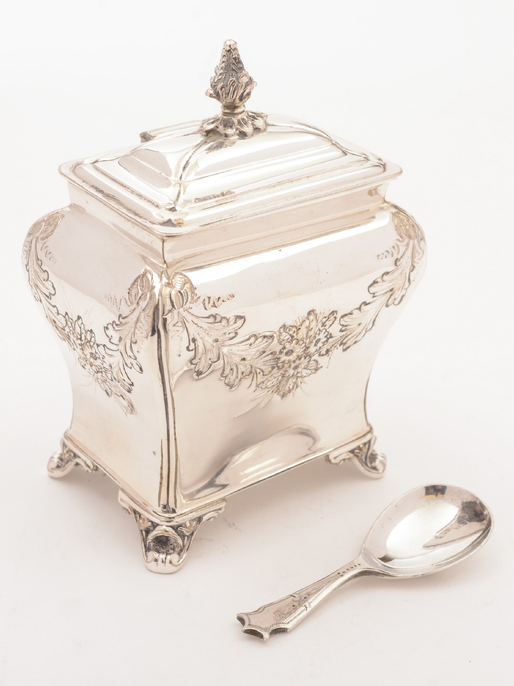 Victorian Silver Plated Tea Caddy, Circa 1890