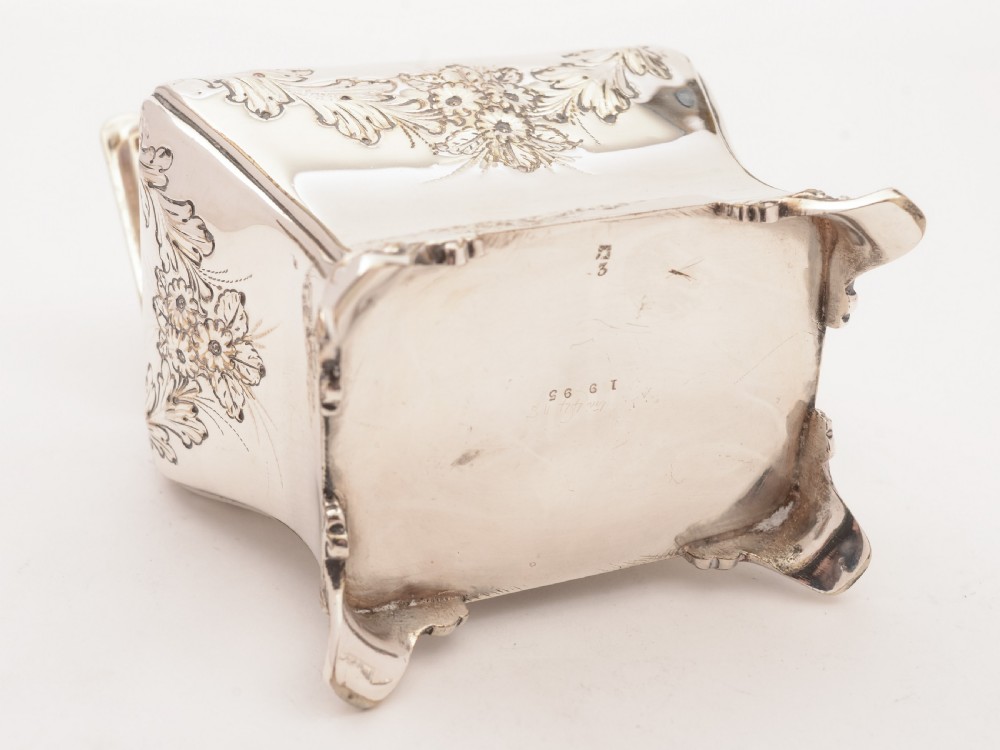 Victorian Silver Plated Tea Caddy, Circa 1890 View IV