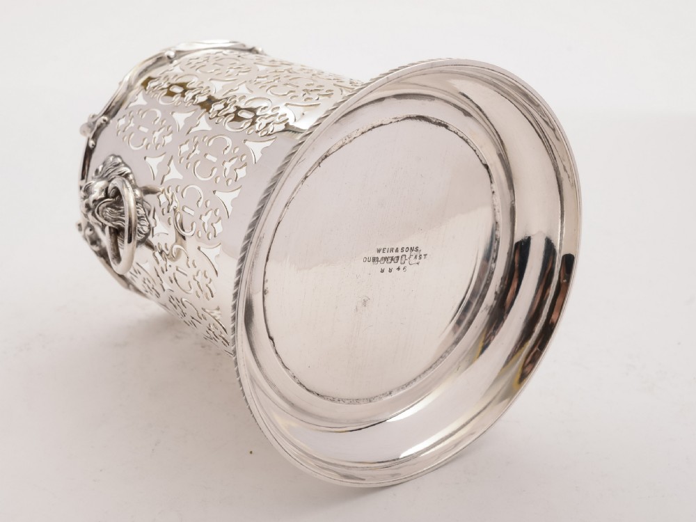Edwardian Silver Plated Bottle Holder, Circa 1905 View III