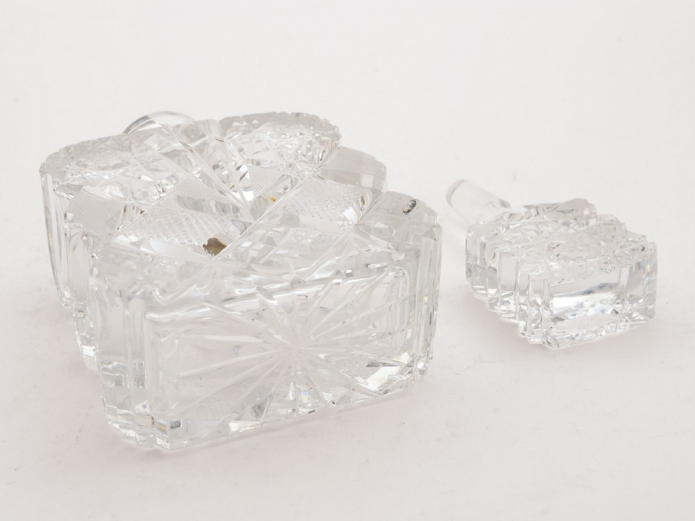 Bohemian Cut Glass Decanter and Glasses, Circa 1930 View V