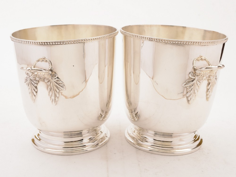 Pair of Silver Plated Ice Buckets, Circa 1930