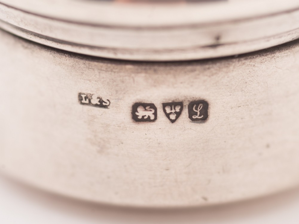 Silver and Tortoise Shell Pill Box, Chester 1911 View V