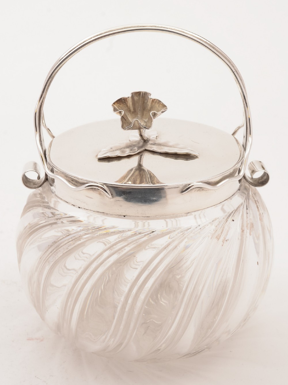 Edwardian Cut Glass Biscuit Barrel, Circa 1905