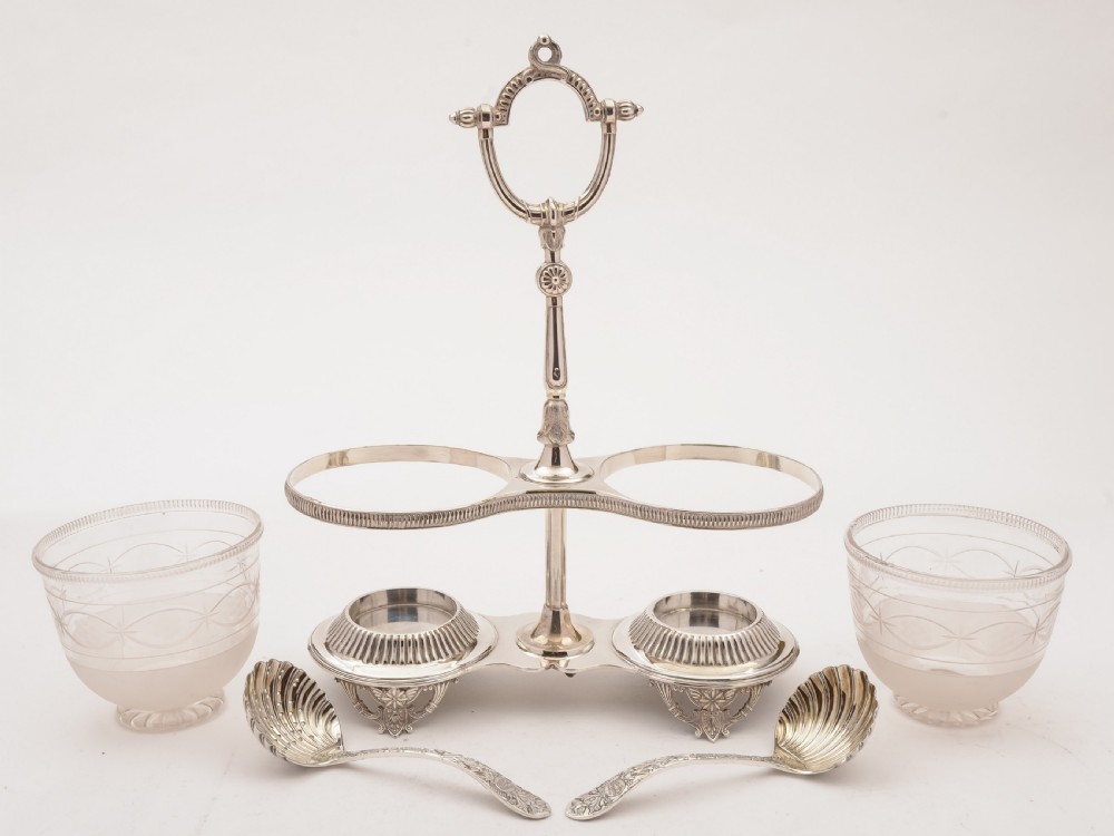 Victorian Silver Plated Cream and Sugar Set, 1870 View IV