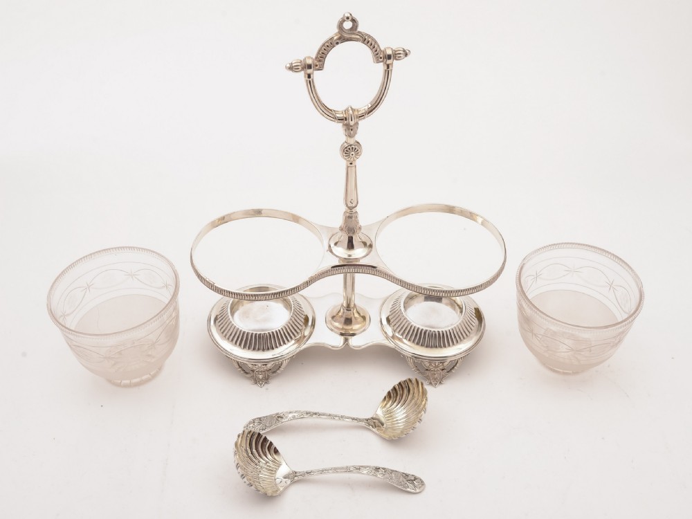 Victorian Silver Plated Cream and Sugar Set, 1870 View V