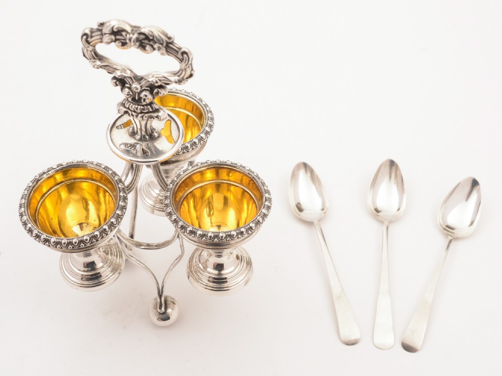 Sheffield Plated Egg Cruet, Circa 1830 View II