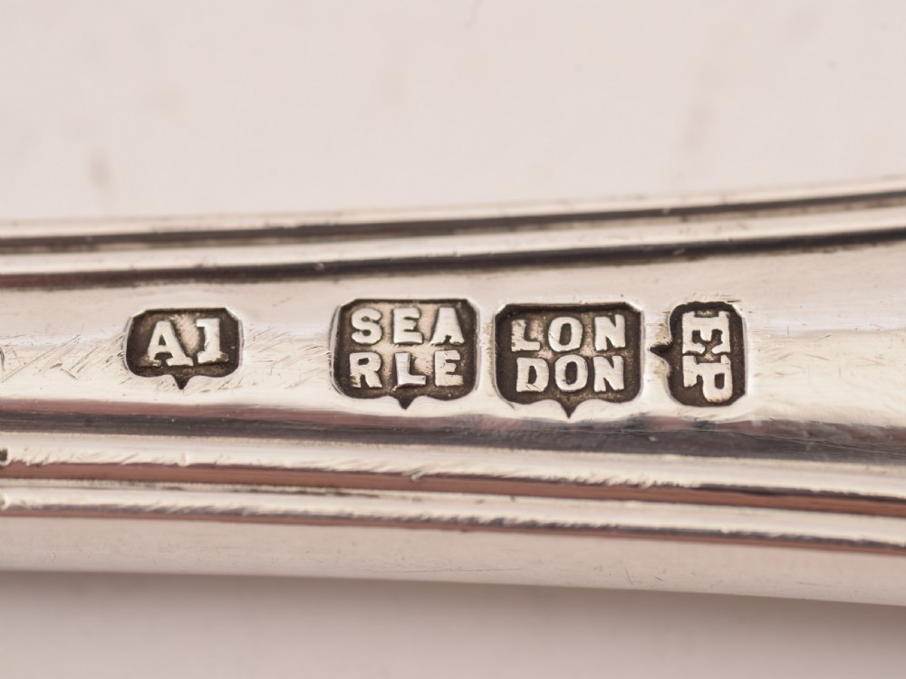 Pair of Silver Plated Kings Pattern Basting Spoons, Circa 1900 View III