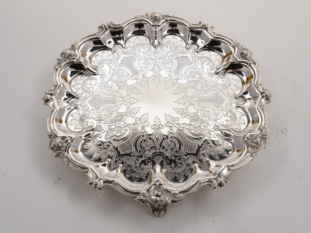 Victorian Silver Plated Salver, Circa 1880 View II