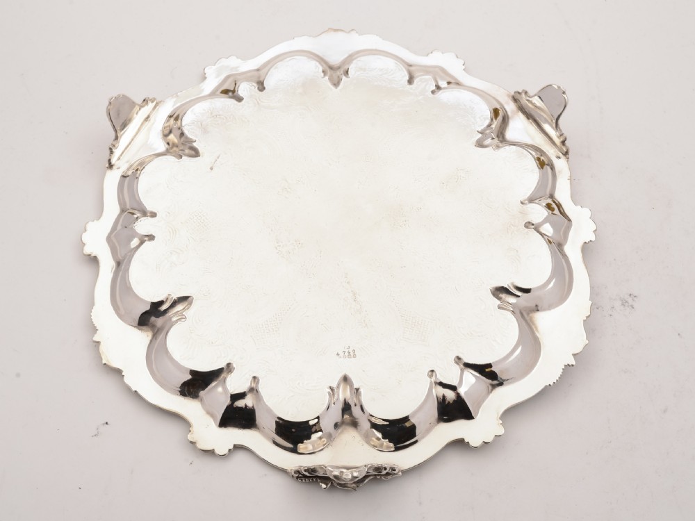 Victorian Silver Plated Salver, Circa 1880 View III