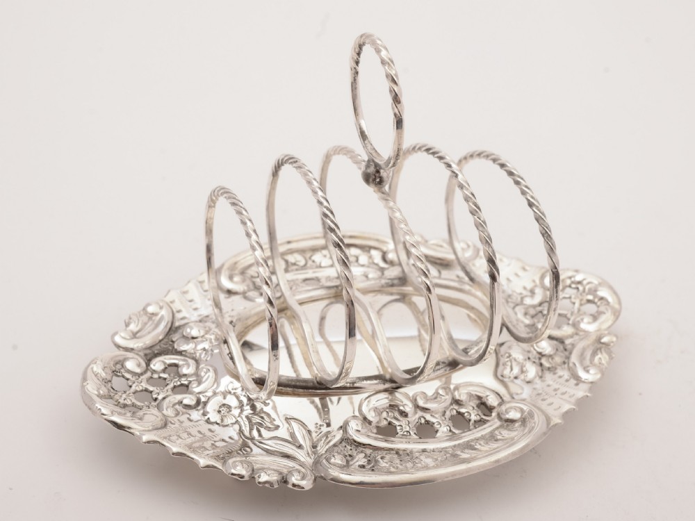 Edwardian Silver Plated Toast Rack, Circa 1905