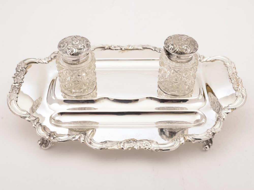 Edwardian Silver Plated Double Ink Stand, Circa 1905 View II