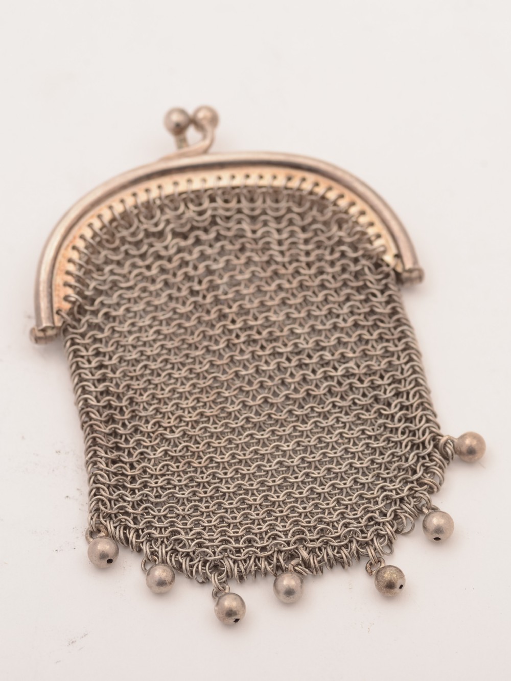 French Silver Mesh Purse, Circa 1900