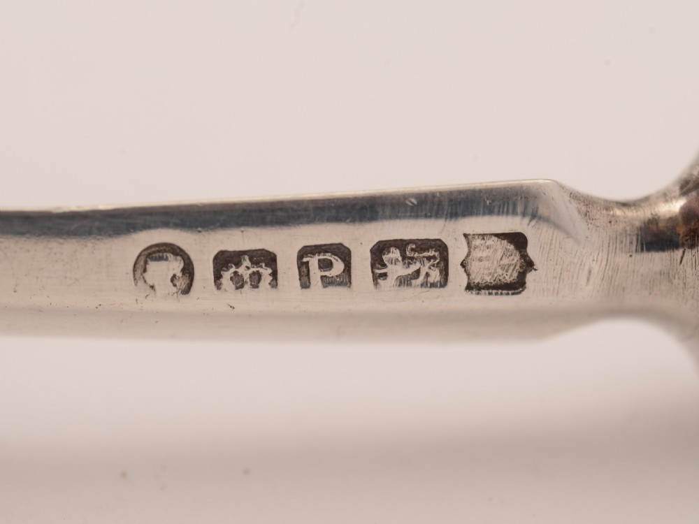 Set of 6 Silver and M.O.P Dessert Forks, Sheffield 1858 View VII