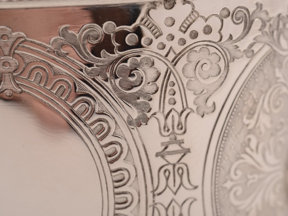 Victorian Oval Silver Plated Tea Caddy, Circa 1890 View IV