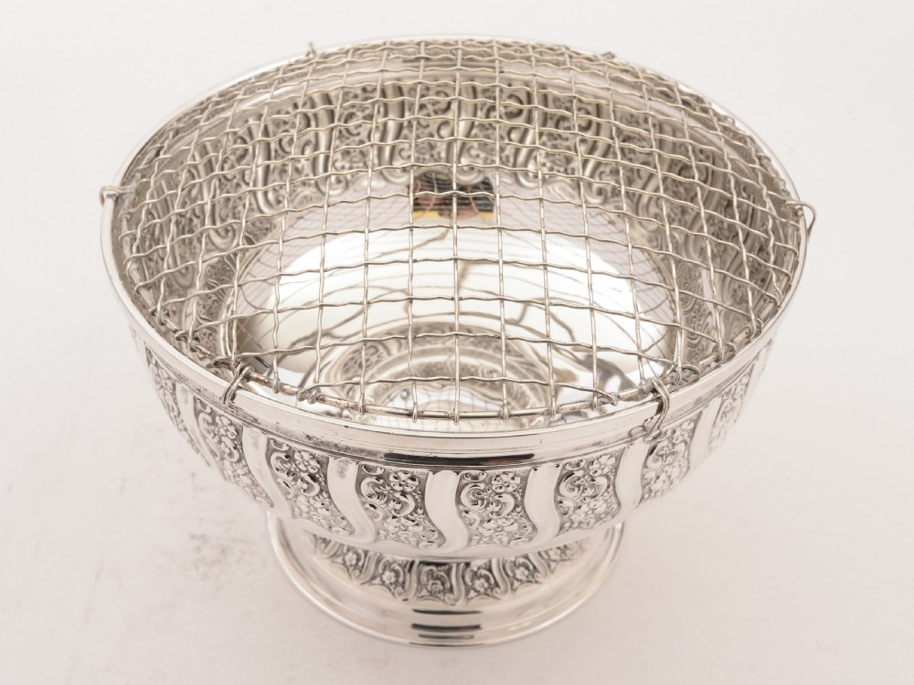Edwardian Silver Plated Rose Bowl, Circa 1905 View II