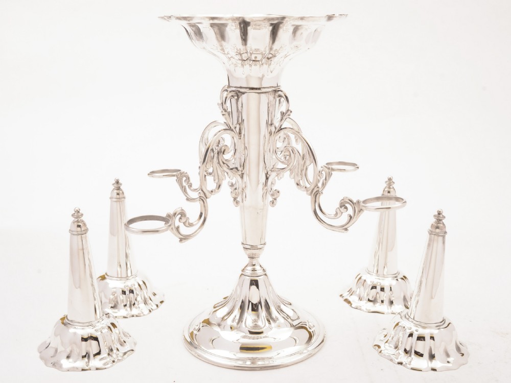 Victorian Silver Plated Eperne, Elkington 1884 View III