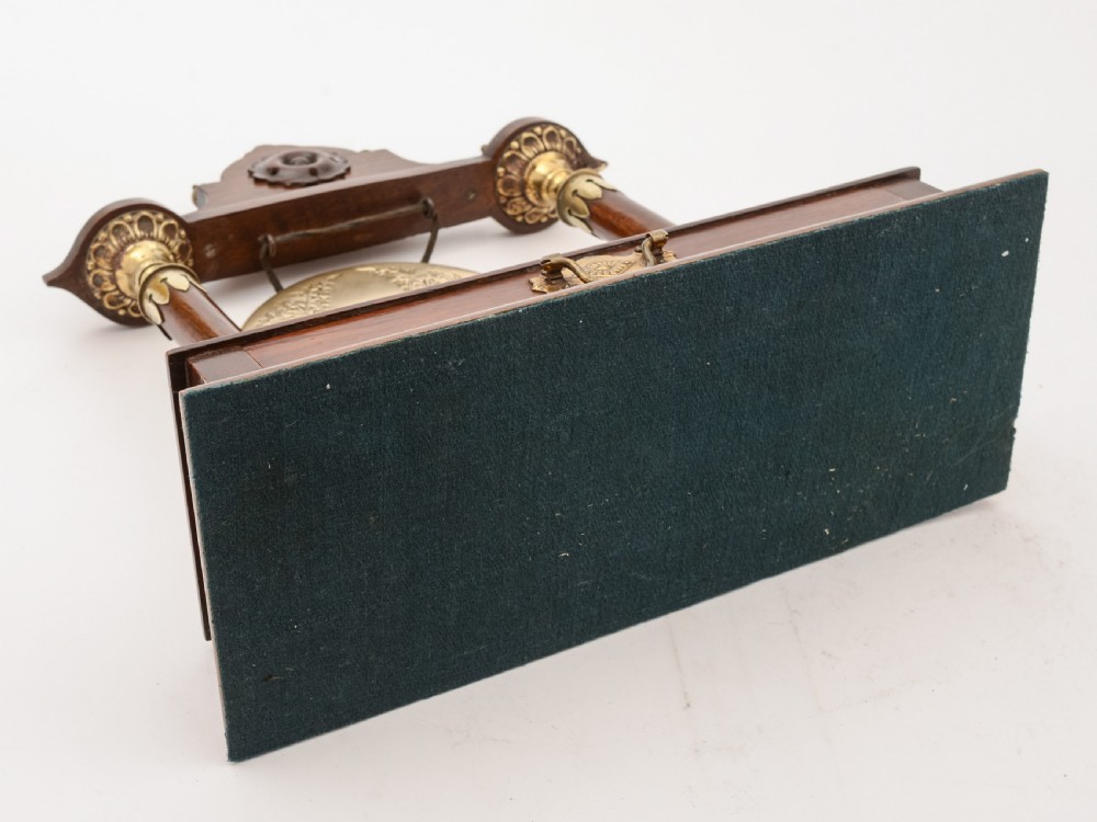 Edwardian Brass and Oak Gong, Circa 1905 View IV