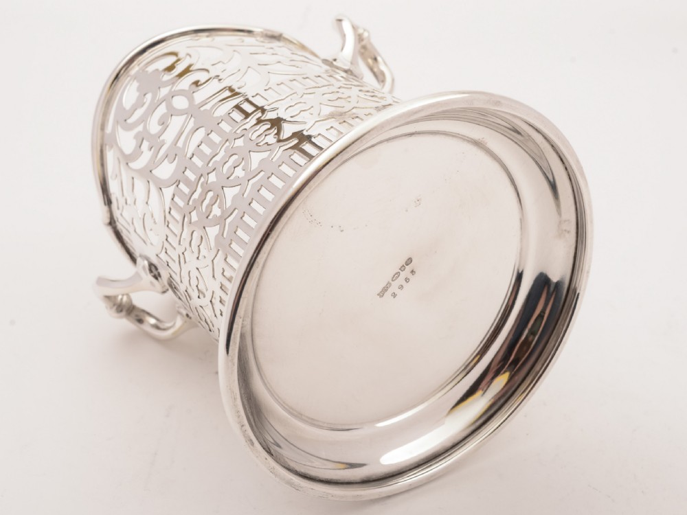 Edwardian Silver Plated Bottle Holder, Circa 1905 View III