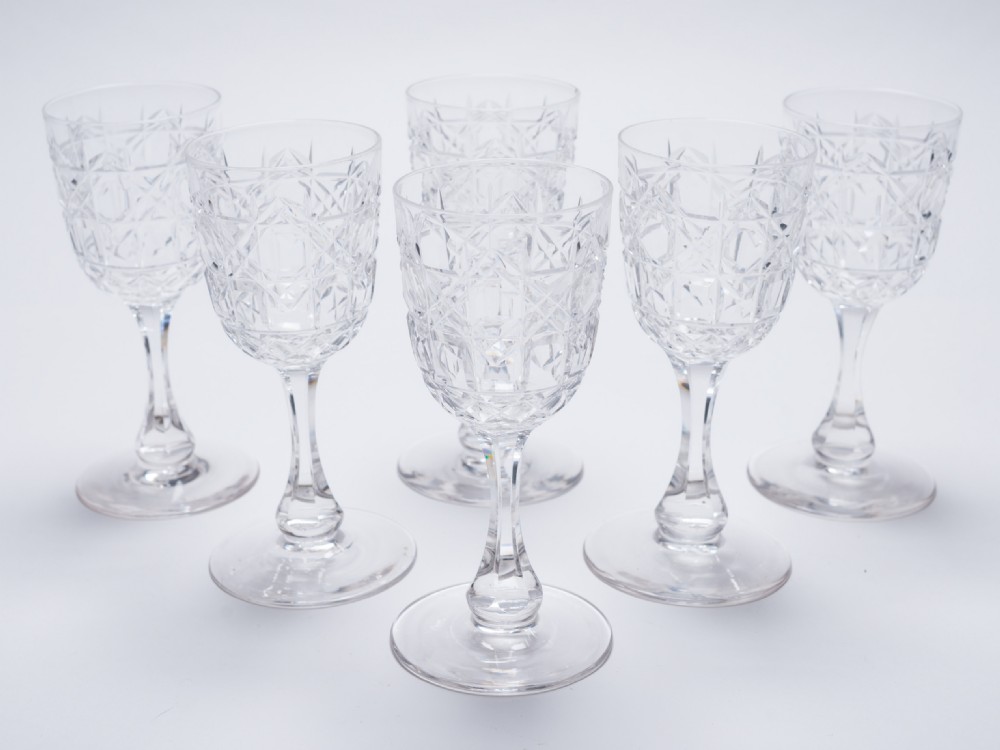 Set of 6 Edwardian Glasses, Circa 1905