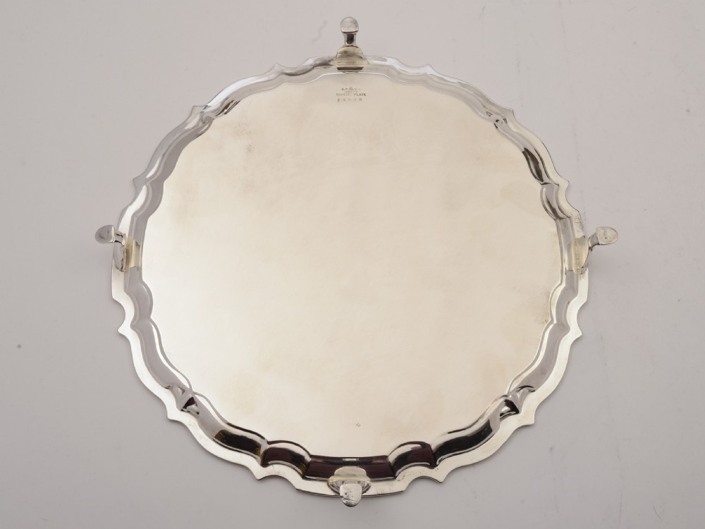 Edwardian Silver Plated Salver, Circa 1905 View II