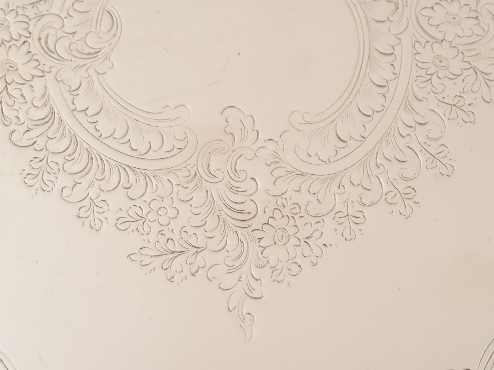 Edwardian Silver Plated Salver, Circa 1905 View IV