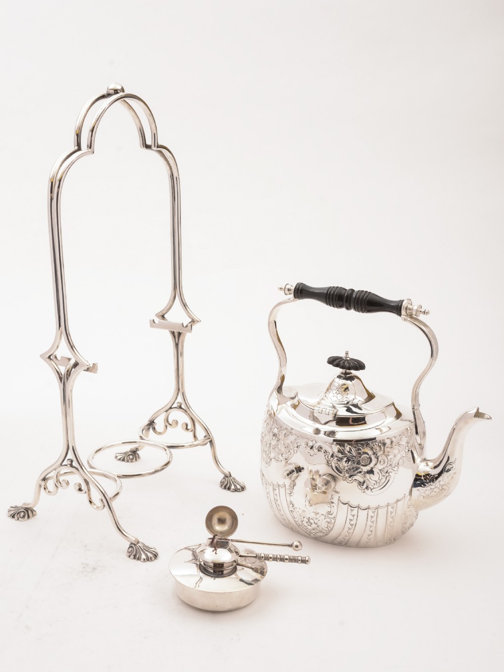 Edwardian Silver Plated Kettle on Stand, Circa 1905 View III