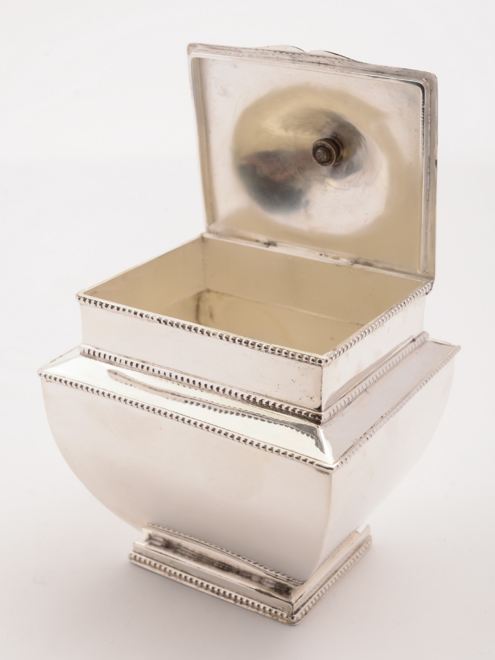 Edwardian Silver Plated Tea Caddy, Circa 1905 View II