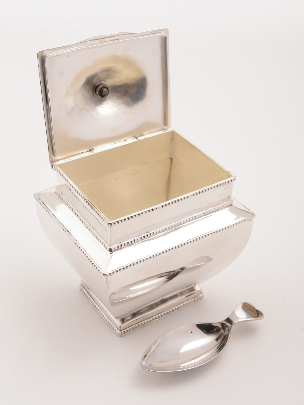 Edwardian Silver Plated Tea Caddy, Circa 1905 View III