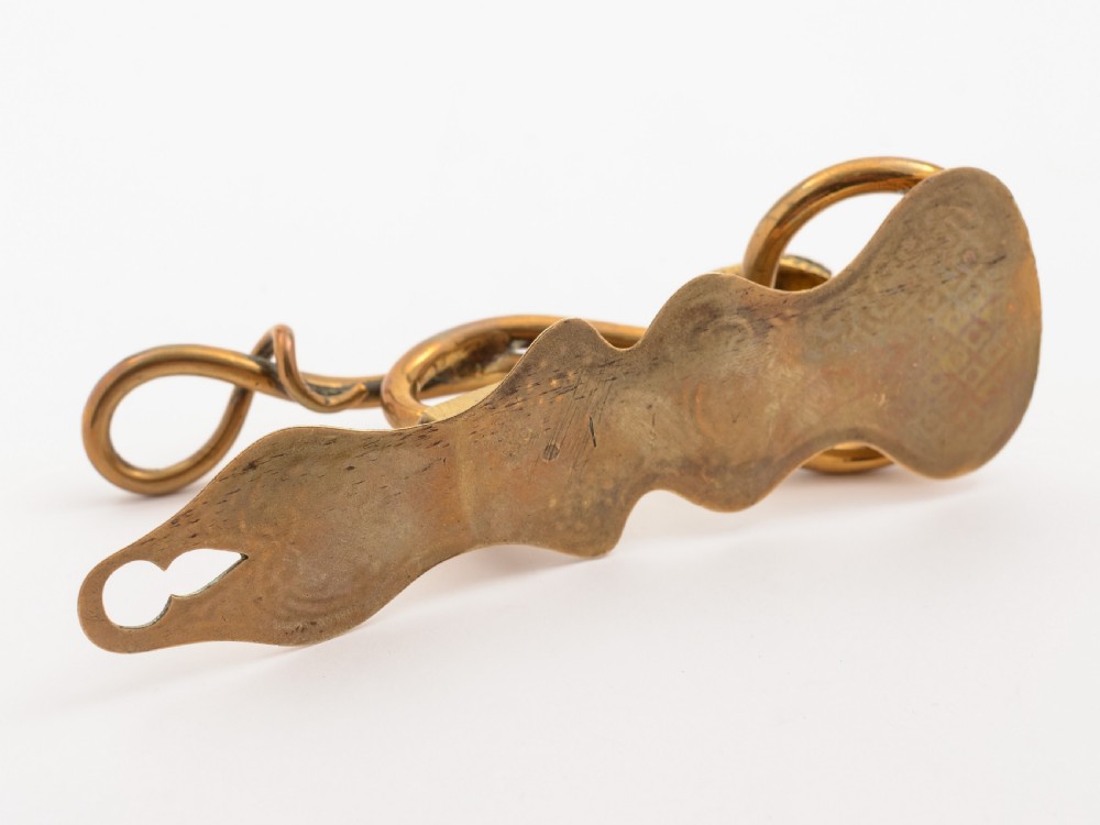 Egyptian Brass Snake Note Holder, Circa 1900 View III