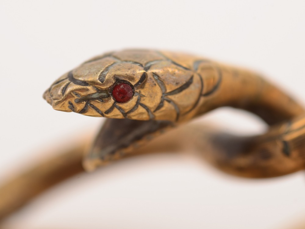 Egyptian Brass Snake Note Holder, Circa 1900 View VI